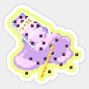 Purple Boba Spill Sticker